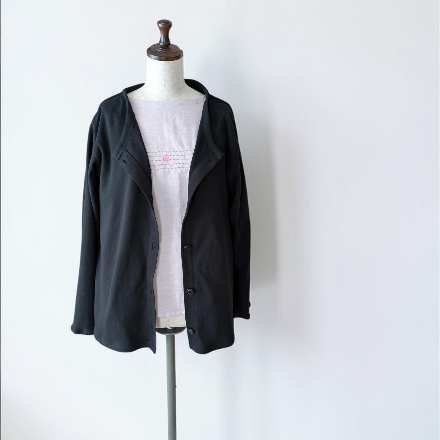 【一点物】【五線紙にさくら】【袖丈調節可能】やわらか〜オーガニックコットンビエラ〜レディース〜フリーサイズ〜長袖ブラウス | 11枚目