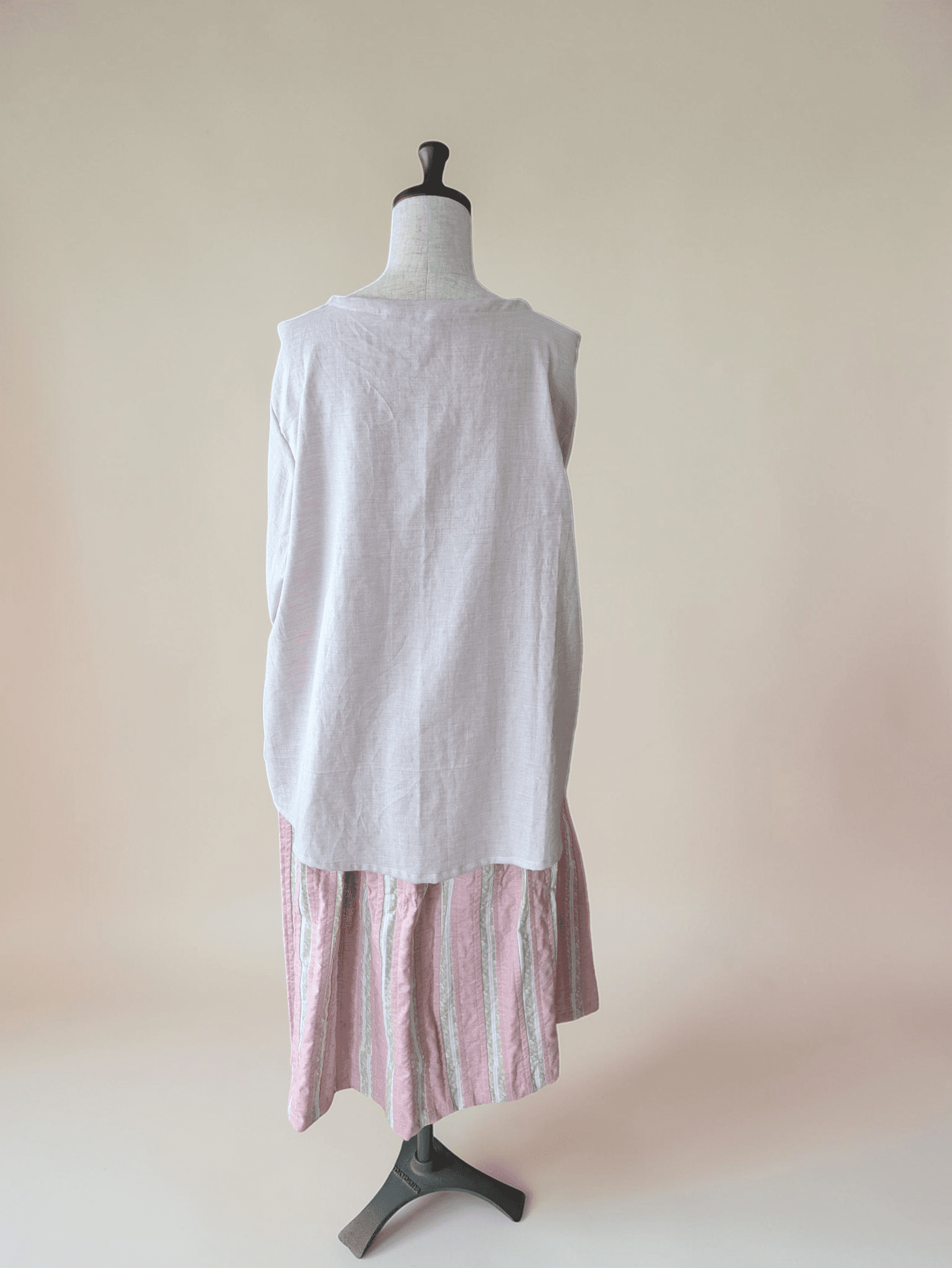 【一点物】【五線紙にさくら】【袖丈調節可能】やわらか〜オーガニックコットンビエラ〜レディース〜フリーサイズ〜長袖ブラウス | 16枚目