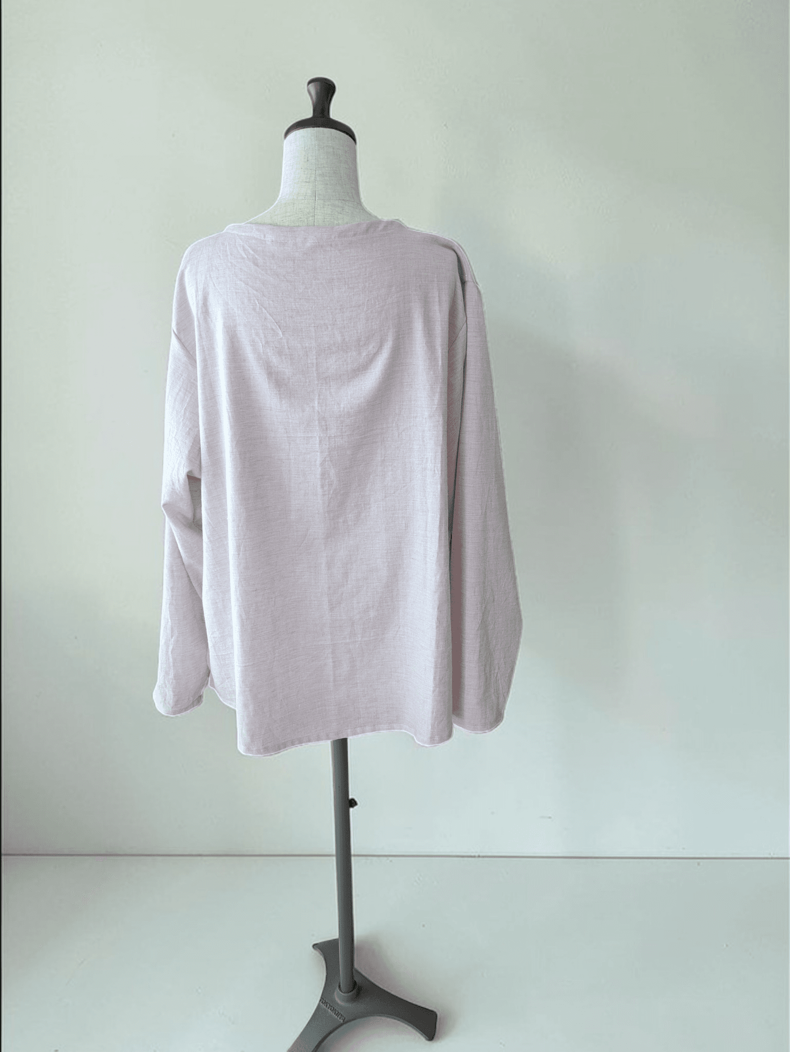 【一点物】【五線紙にさくら】【袖丈調節可能】やわらか〜オーガニックコットンビエラ〜レディース〜フリーサイズ〜長袖ブラウス | 3枚目