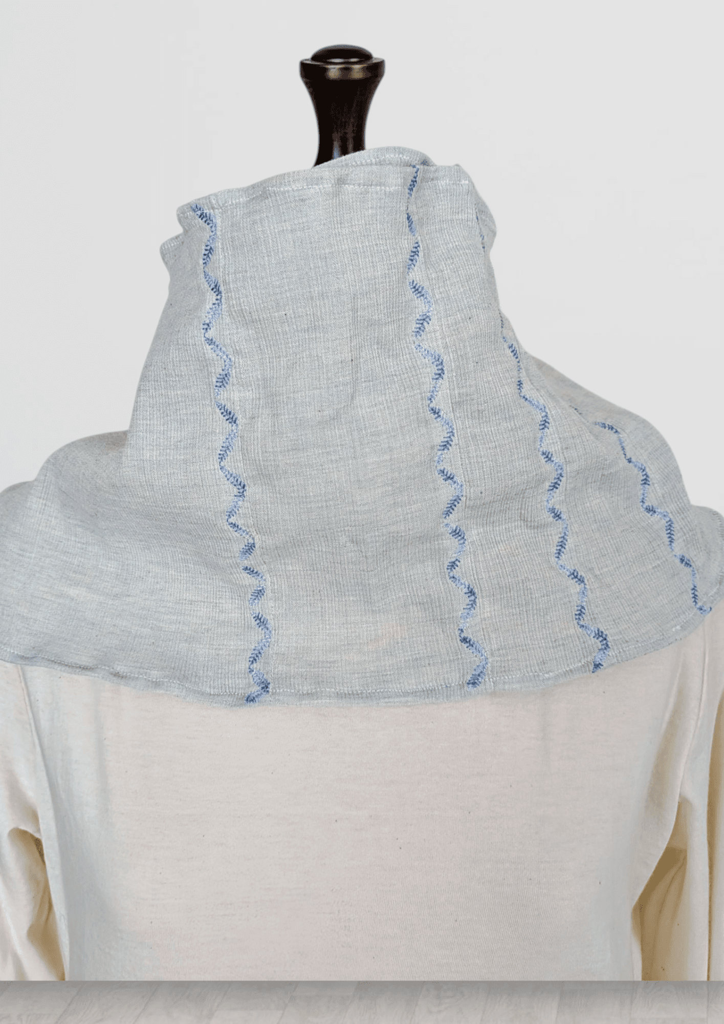 【素材の旅2025～高島ちぢみ】【葉っぱのようなミシンステッチがポイント】さらっと軽い～オーガニックコットンスヌード