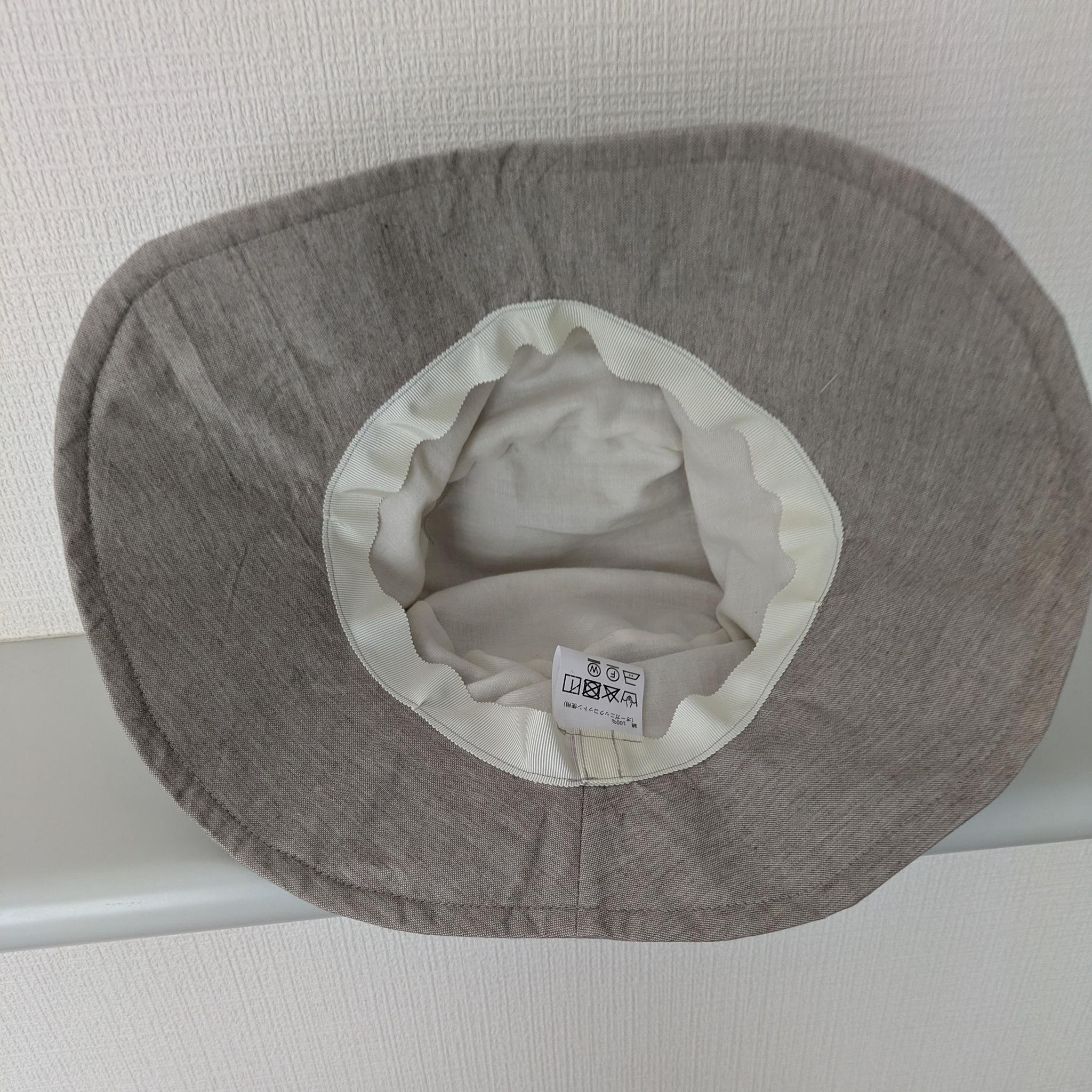 【さっと被れて、軽くて折り畳める】 葉っぱのステッチがポイント~オーガニックコットン・ハット | 5枚目